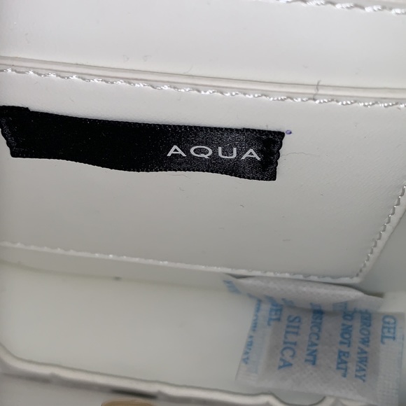 AQUA white croc-embossed small crossbody. Bloomingdale’s Exlusive - Picture 9 of 10